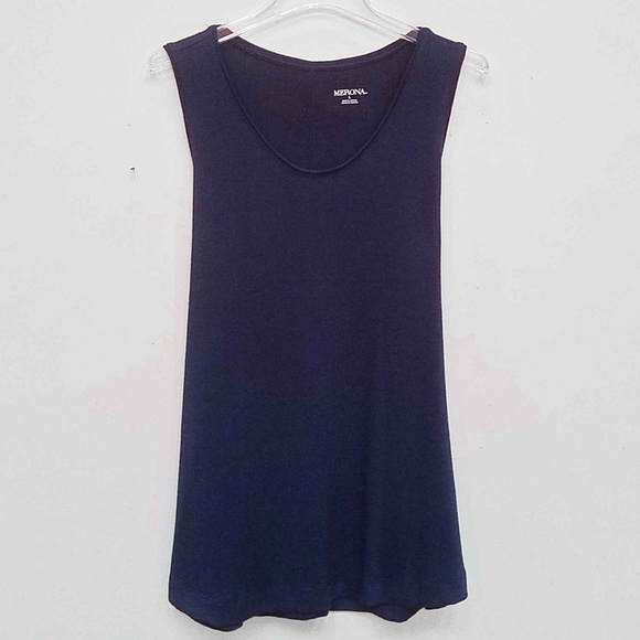 Merona Tops - Merona Navy Flared Sweater Tank NWT Sz LG